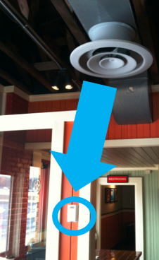 Temp sensor under supply duct